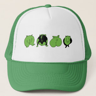 Green Hamster Butts Trucker Hat