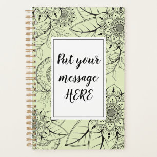 Green hand drawn Mandala Weekly Planner