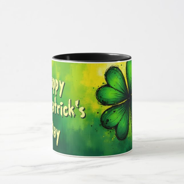 Green, Happiness & Joy - Happy St. Patrick's Day! Mug (Center)