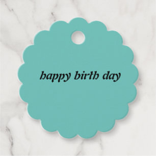 GREEN happy birth day gift tage gift tags