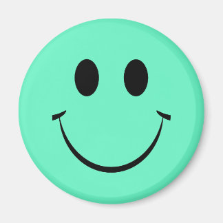 Green Happy Face Magnet