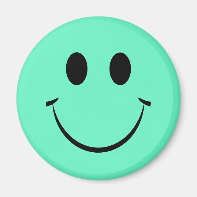 Green Happy Face Magnet (Front)