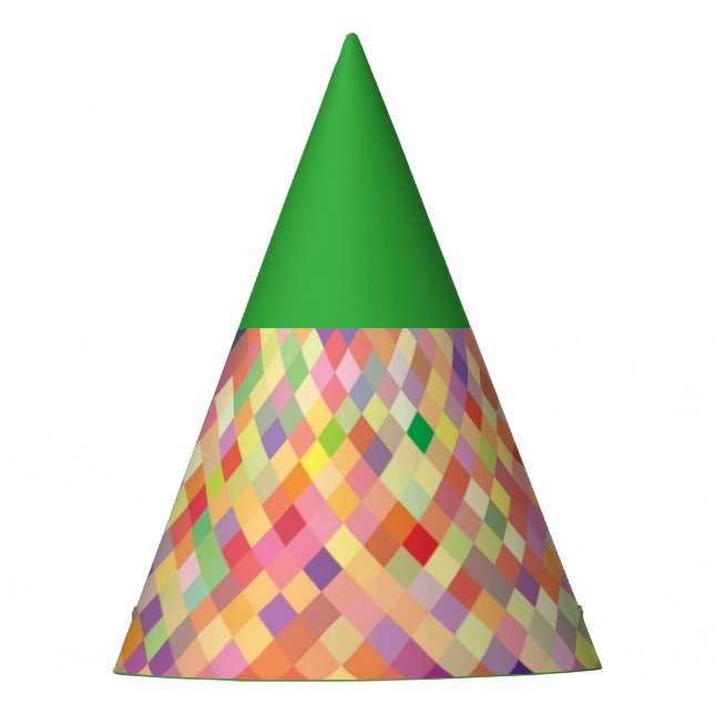 Green Harlequin party hat (Front)