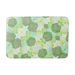 Green Harmony Abstract Pattern Bath Mat