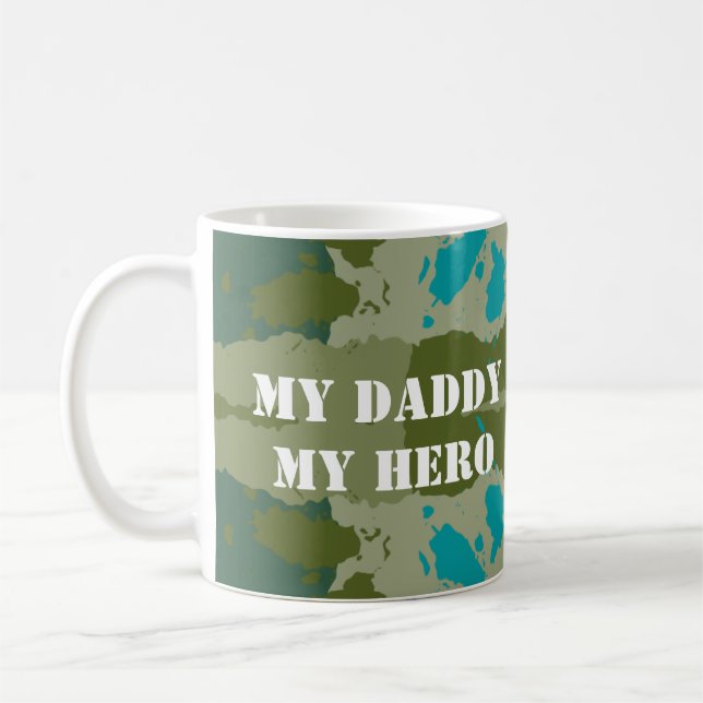 Green Harmony Abstract Pattern Coffee Mug (Left)