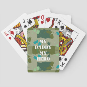 Green Harmony Abstract Pattern Playing Cards