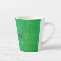 Green Harmony: Together Text Latte Mug with Design