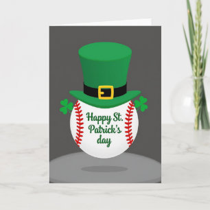Green Hat Baseball Pattern Card