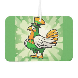 Green hat chicken car air freshener