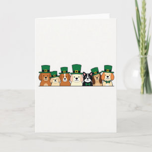 Green Hat Dogs Pattern Card