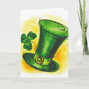 Green Hat Greeting Card