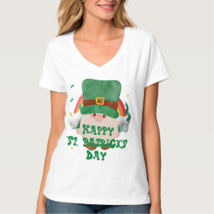 Green hat lucky Shamrock  St. Patrick's Day  T-Shirt