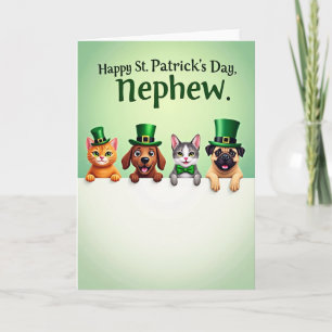 Green Hats Faux Gold Party Card