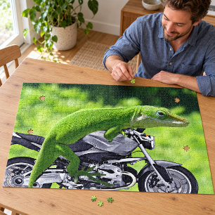 Green Hawaiian Gecko Rider Puzzle