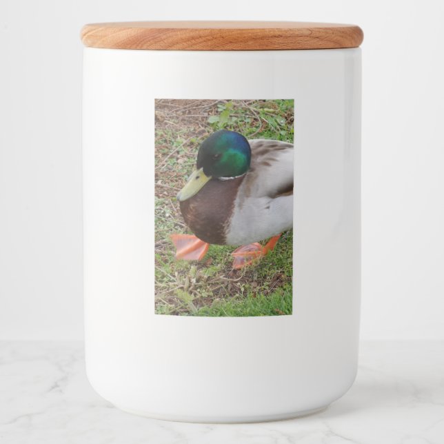 Green head Duck Food Container Label (Front)