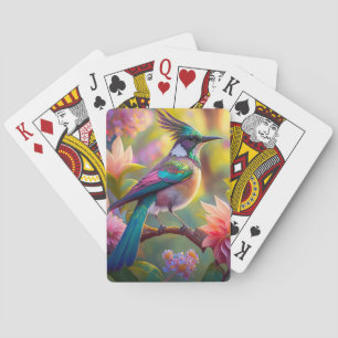 Green Headed Jay Fantasy Bird Playing Cards