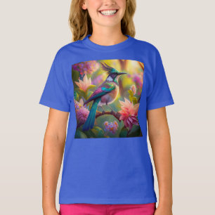 Green Headed Jay Fantasy Bird T-Shirt