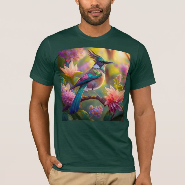 Green Headed Jay Fantasy Bird T-Shirt (Front)