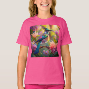 Green Headed Jay Fantasy Bird T-Shirt