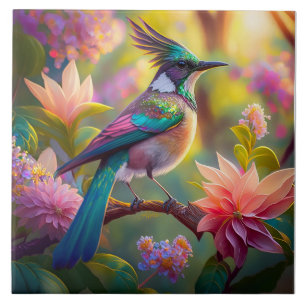 Green Headed Jay Fantasy Bird Tile