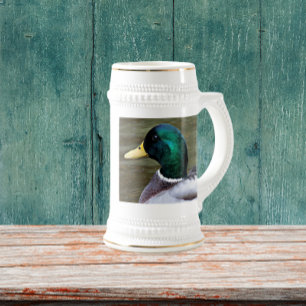 Green Headed Mallard Duck Beer Stein