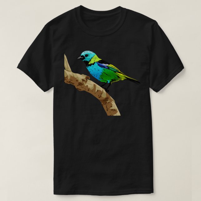 Green Headed Tanager TShirt (Design Front)
