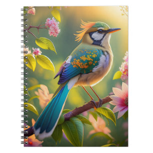 Green Headed Teal Winged Fantasy Bird Notebook