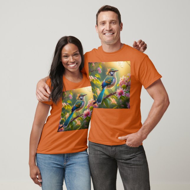 Green Headed Teal Winged Fantasy Bird T-Shirt (Unisex)