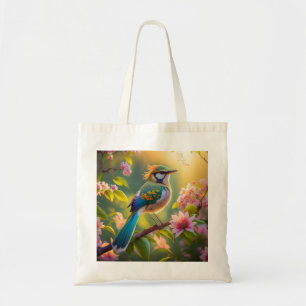Green Headed Teal Winged Fantasy Bird Tote Bag