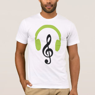 Green Headphones Music Note Love TC5 DJ Party T-Shirt