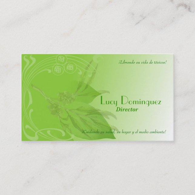 Green Health Business Card (Front)