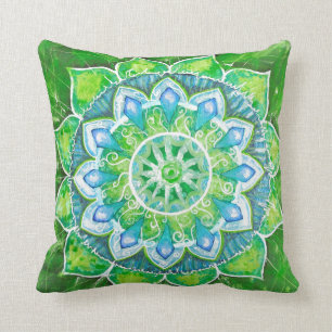 Green heart chakra, chakras, meditation, zen, heal cushion