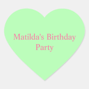 Green Heart Custom Sticker