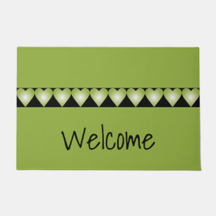 Green Heart Detailed Doormat