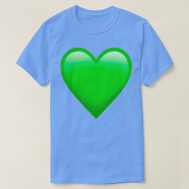 Green Heart Emoji T-Shirt (Design Front)