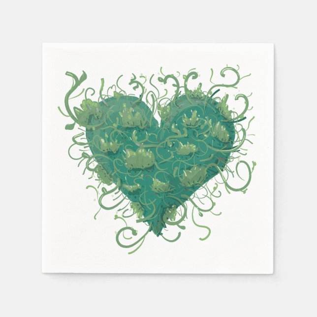 Green Heart Inside Napkin (Front)