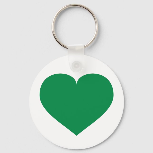 Green Heart Key Ring (Front)