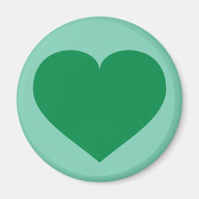 Green heart magnet (Front)