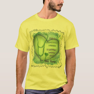 Green Heart Paediatrics Nurse T-Shirt
