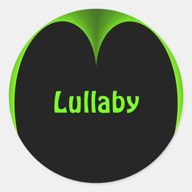 Green Heart Personalised Name Sticker (Front)