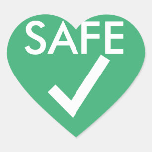 Green Heart Safe Food for Special Diets Heart Sticker