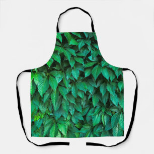 green hedge background parthenocissus pattern text apron