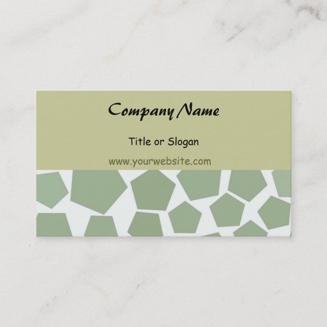 Green Hexagon Business Design Card (Front)