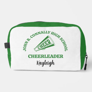 Green High School Cheerleader Personalised Dopp Kit