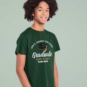 Green High School Graduate Custom 2023 Graduation T-Shirt