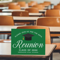 Green High School Reunion Custom Party Invitat