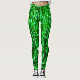 Green High-Waist Leggings for Women – Comfortable