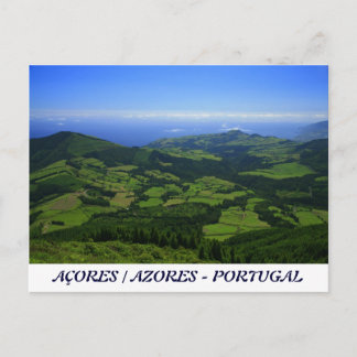 Green hills - Azores islands Postcard