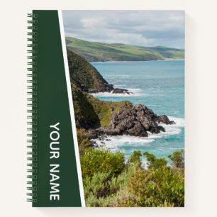 Green Hills Coastal Landscape, Australia, Green Notebook