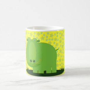 Green Hippo Coffee Mug